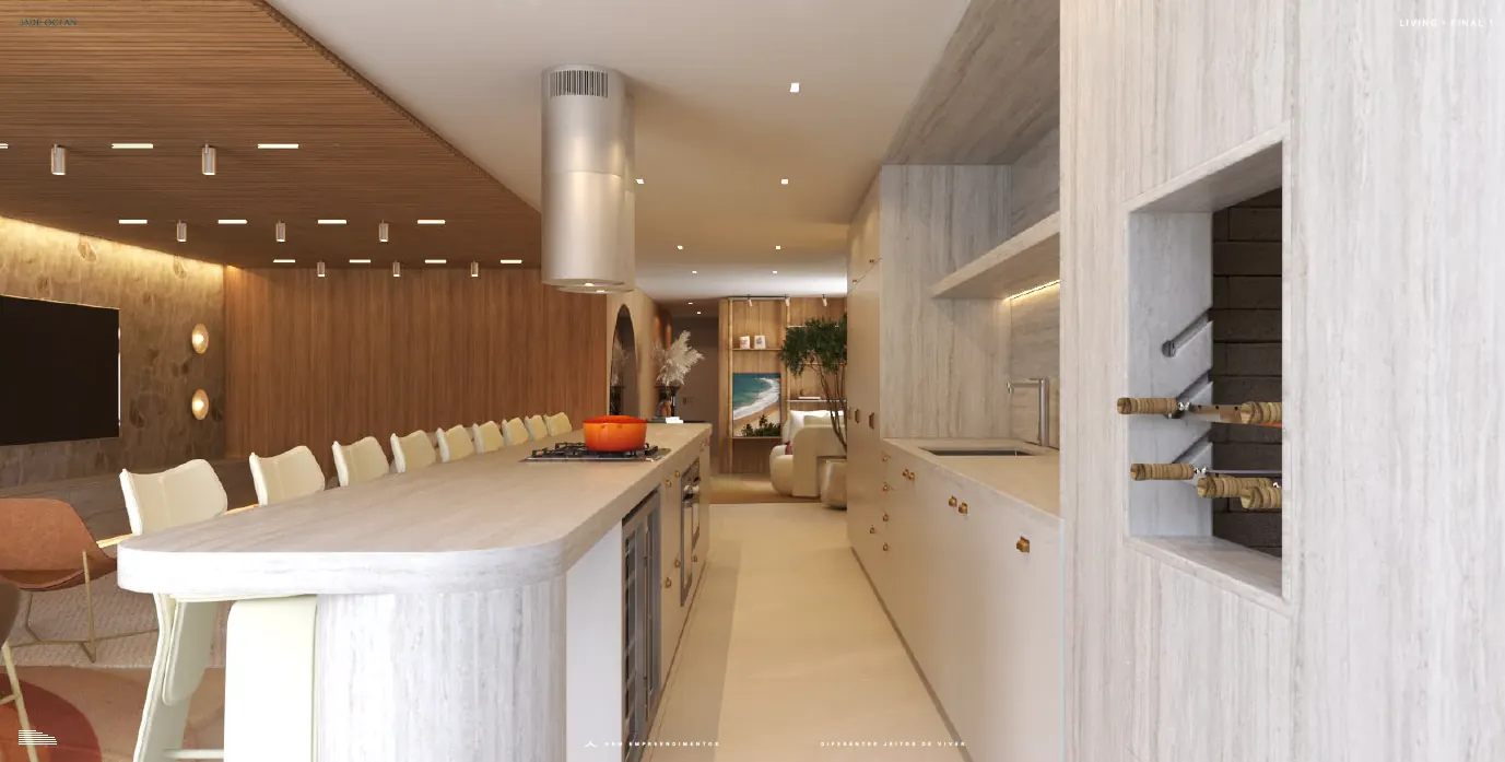 Jade Ocean — Vista aérea Praia Brava com empreendimento em destaque